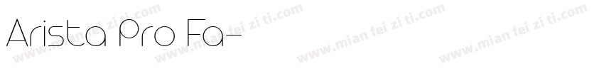 Arista Pro Fa字体转换